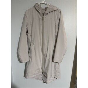 Lululemon Jacket Women Size 6 Tan Rain Coat Waterproof Lightweight Parka Hiking